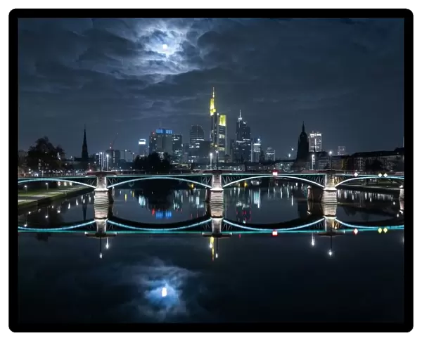 Frankfurt at Full Moon
