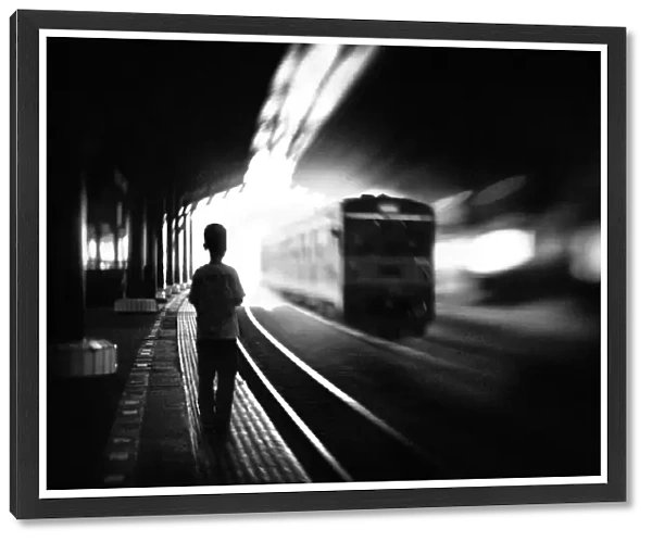 at the station series: 2 / 5. kid & train