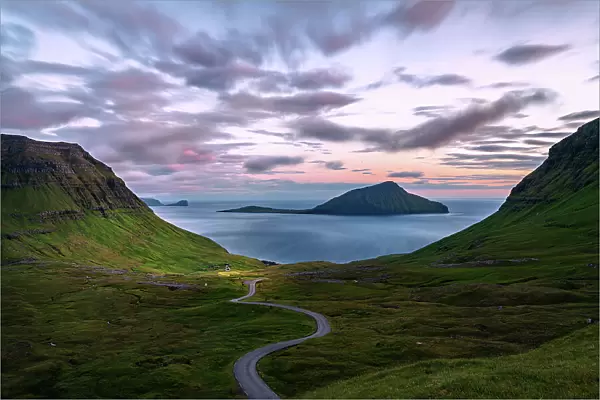 Sundown Light of Faroe Islands