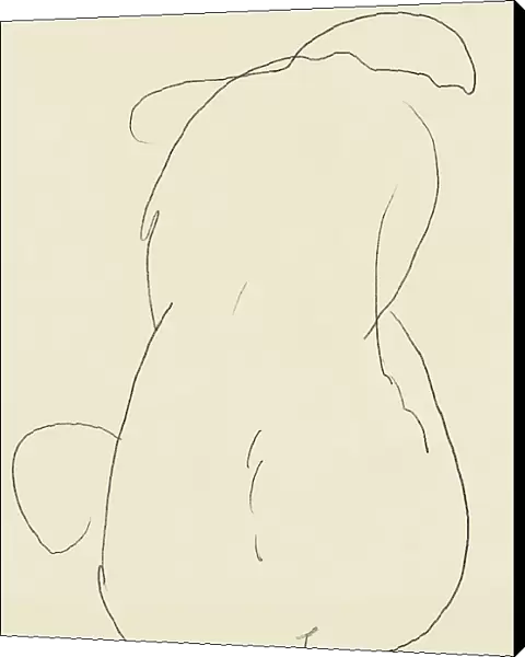 Minimal nude figurative sketch