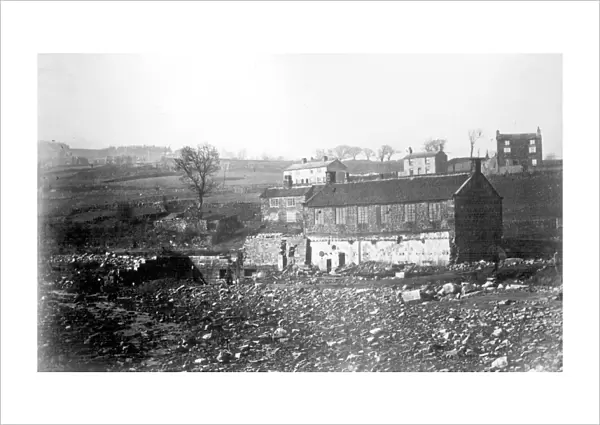 Sheffield Flood, remains of William I. Horn and Co. Scythe and Sickle Manufacturers, Wisewood Scythe Wheels or Forge, Loxley Valley, , 1864