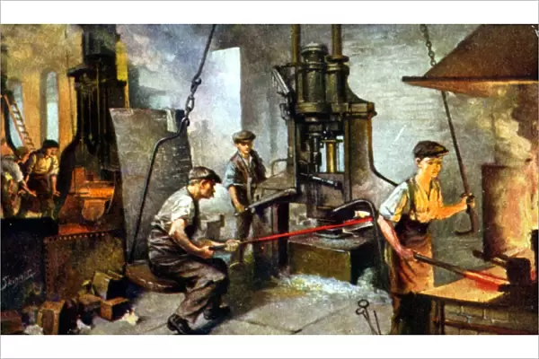 Cyclops Works, Sheffield, Yorkshire, tilting tool steel, 1918
