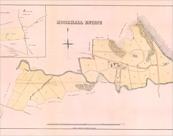 Plan of the Moorhall Estate to be sold by auction, 1861