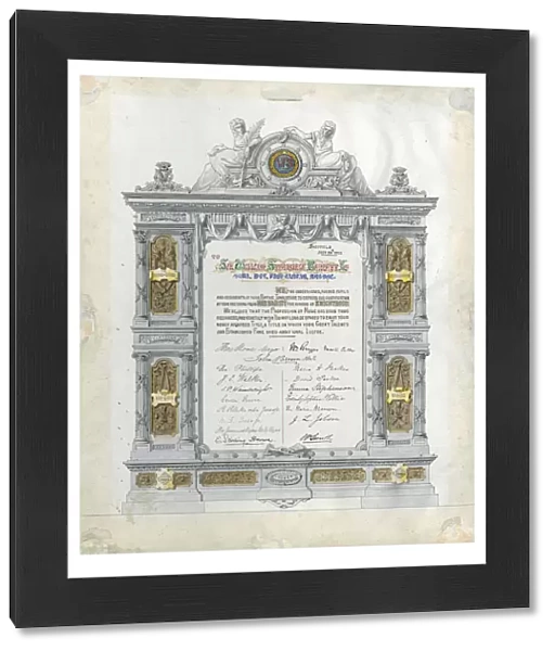 Illuminated address to Sir William Sterndale Bennett to mark his knighthood from former pupils and Sheffield residents, 1871