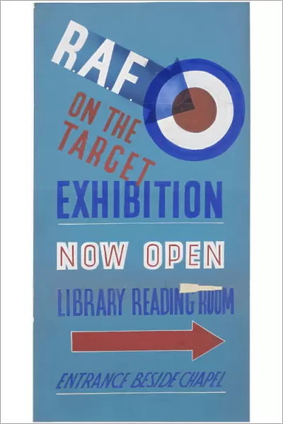 RAF on the target : exhibition, Sheffield Central library reading room, 1940s
