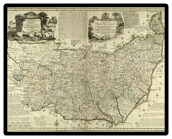 County Map of Suffolk, c. 1777