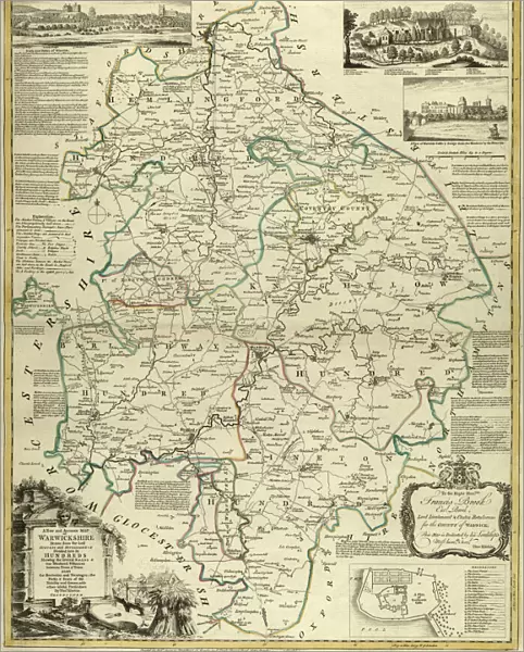 County Map of Warwickshire, c. 1777