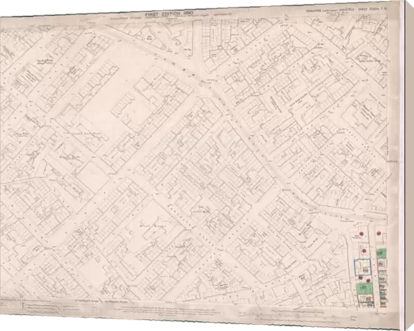 Ordnance Survey Map, Sheffield, Hoyle Street  /  Infirmary Road area, 1889 (Yorkshire sheet 294. 7. 10)