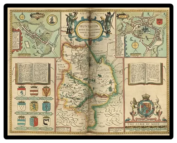 John Speeds map of Huntingonshire, 1611