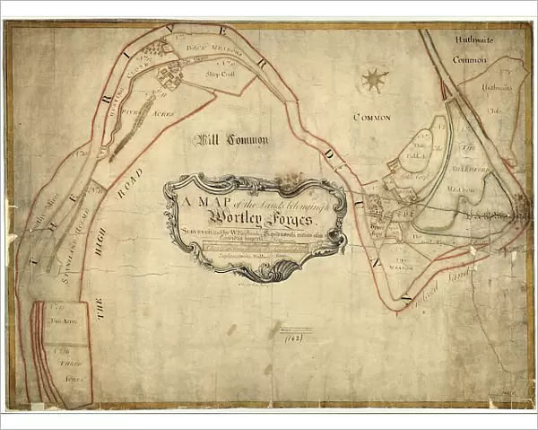 A map of the land belonging to Wortley Forges, 1746