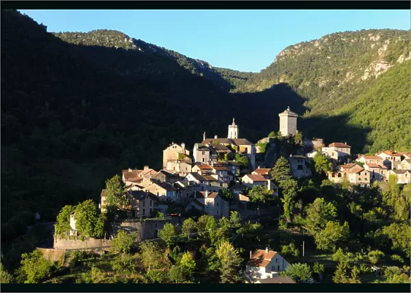 Peyreleau medieval village. Gorge de la Jonte, Causse, Cevennes, Massif Central, Ayeyron