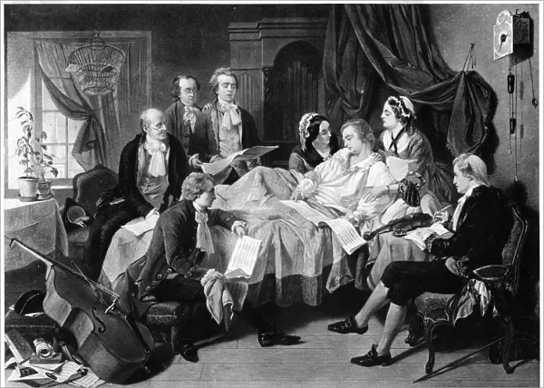 The Deathbed of Mozart, 1791 (late 19th century)
