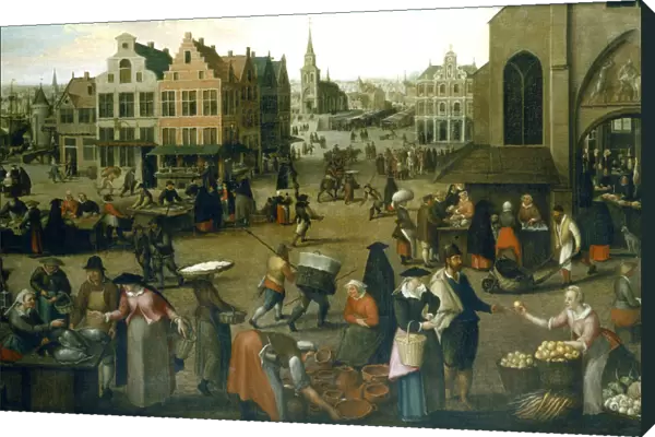 View of a market place, c1570-1603. Artist: Hendrick van Steenwijck the Elder