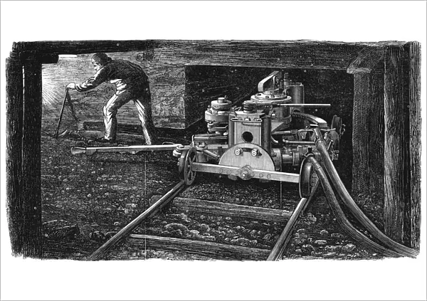 Hydraulic coal cutting machine, named The Iron Man, 1867