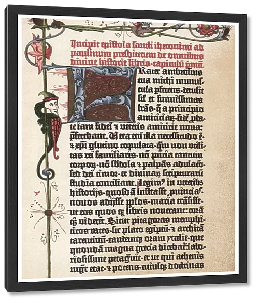 Page from Gutenbergs Bible, c1455. Artist: Johannes Gutenberg