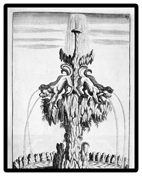 Fountain with dog design, 1664. Artist: Georg Andreas Bockler