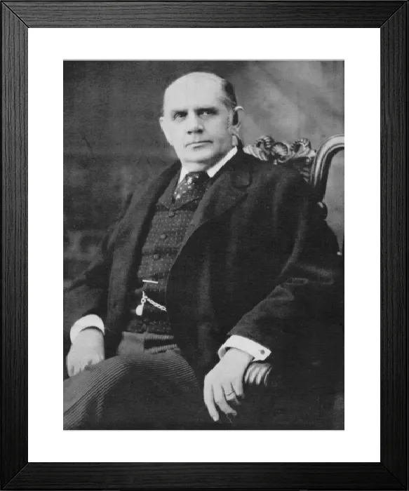Framed Print : Mark Hanna Print, c1896 - Black and white photograph of Mark Hanna Framed Print : Mark Hanna Print, c1896 - Black and white photograph of Mark Hanna