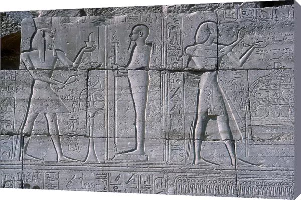Relief showing Rameses II before Ptah, The Ramesseum, Temple of Rameses II, Luxor, Egypt, c1250 BC
