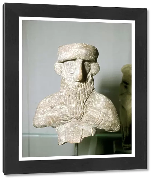 Terracotta head of a man, Susa, Iran, 1500-1100 BC