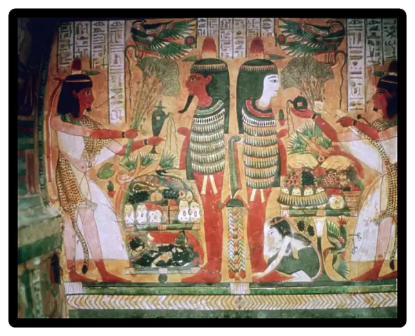 Egyptian painting inside a coffin