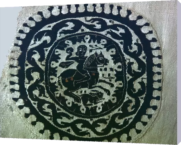 Coptic cloth of a horseman, 4th century