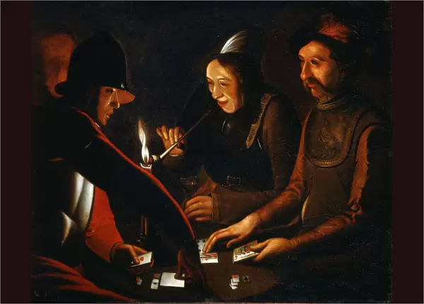 Soldiers Playing Cards, 17th century. Artist: Georges de la Tour