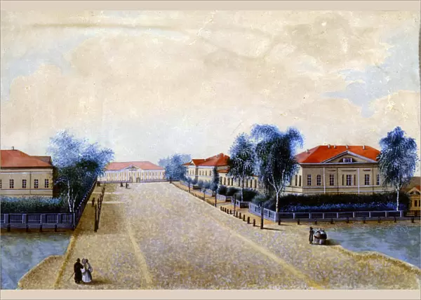 View of the Treasury in Tver, 1830s. Artist: Russian Master