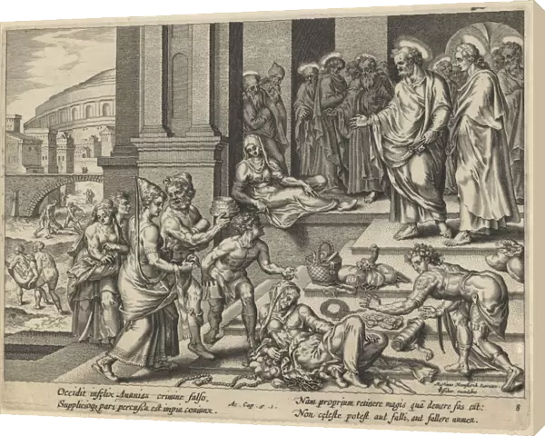 The Parable of Ananias and Sapphira, Early 17th cen Artist: Visscher, Jan Claesz (c. 1550-1612)