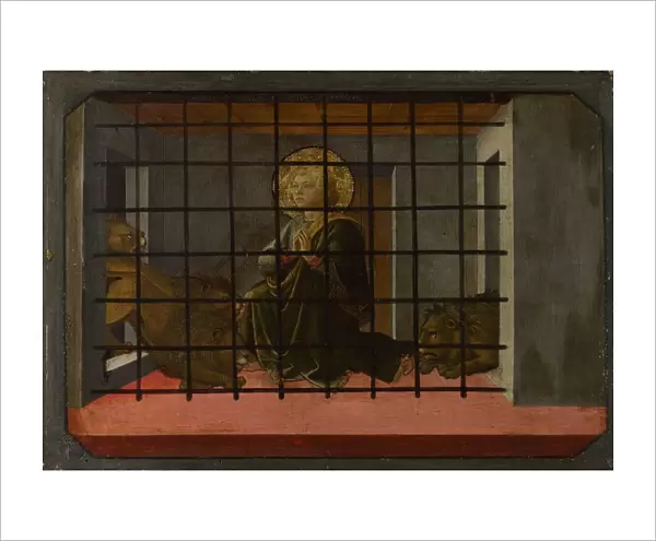 Saint Mamas in Prison thrown to the Lions (Predella Panel of the Pistoia Santa Trinita Altarpiece), 1455-1460. Artist: Lippi, Fra Filippo (1406-1469)