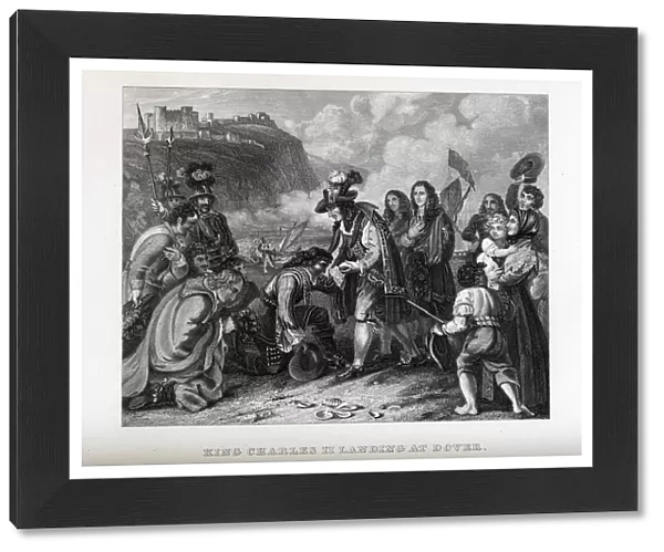 King Charles II landing at Dover, 1882. Artist: Anonymous