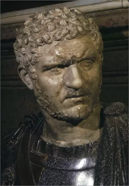 Ancient marble bust of Emperor Caracalla, 212-217