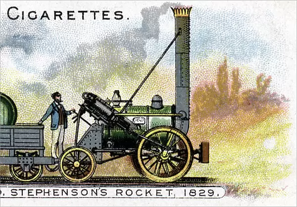 George Stephensons locomotive Rocket, 1829 (1900)