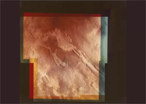 Part of the Grand Canyon, Marineris Vallis, on Mars, 1976
