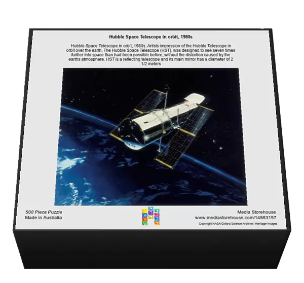 Hubble Space Telescope in orbit, 1980s