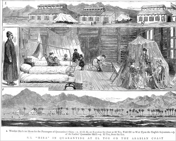 Europeans in a smallpox quarantine camp at El Tor, North Africa, 1884