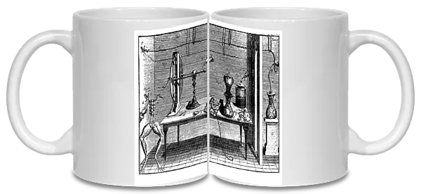 Luigi Galvanis experiments with electricity, 1791
