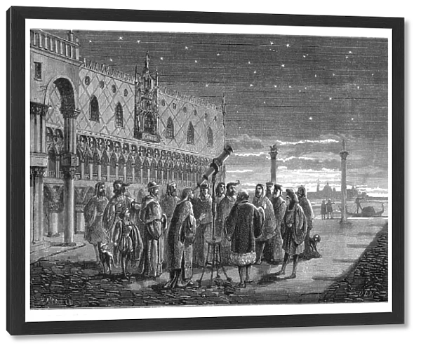 Galileo demonstrating his telescope, Venice, 1609 (1870)