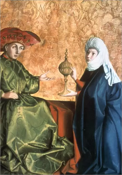 King Solomon and the Queen of Sheba, 1435. Artist: Conrad Witz