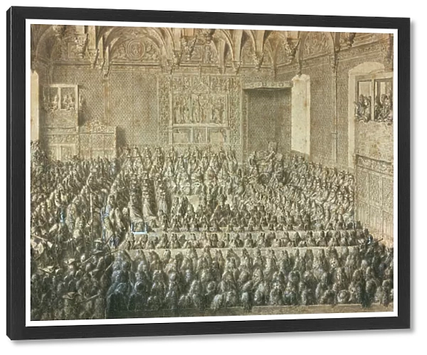 The assembly of the Sorbonne declare Henry III deposed, January 1589. Museum of Carnavalet, Paris