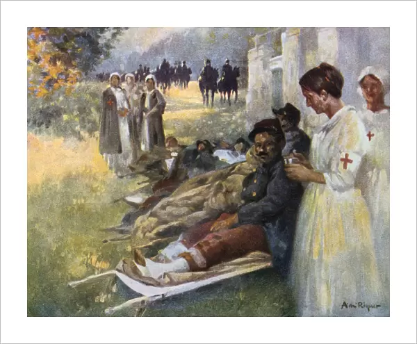 Le Premier Soin, 1914. Artist: Alexandre de Riquer