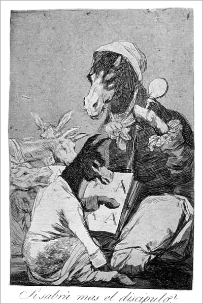 Might not the pupil know more?, 1799. Artist: Francisco Goya