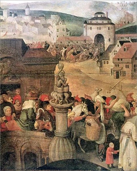 Christ Driving the Traders from the Temple (detail), c1584-1638. Artist: Pieter Brueghel the Younger