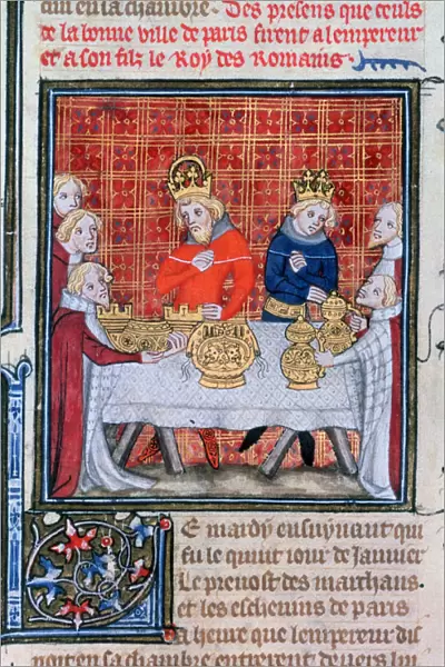 Charles IV receiving presents, (1375-1379)