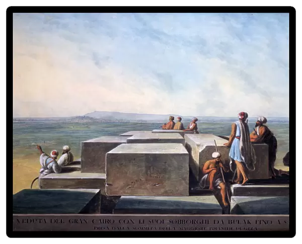 Top of the First Pyramid of Gizah, 1794. Artist: Thomas Milton