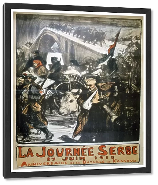 25 June 1916 - Serbia Day, French World War I poster, 1916. Artist: Charles Fouqueray