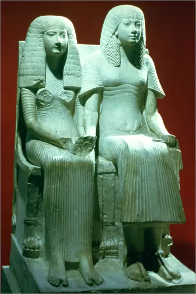 Statue of a Husband and Wife, Egyptian, 18th Dynasty