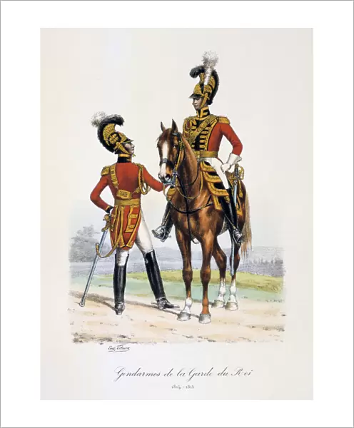 Gendarmes de la Garde du Roi, 1814-15. Artist: Eugene Titeux
