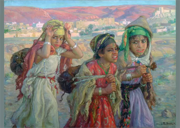 Young Girls Carrying Water, c1881-1926. Artist: Etienne Dinet