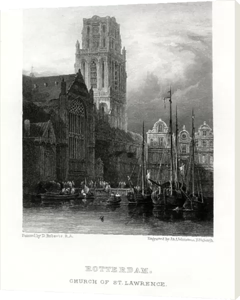 St Lawrences Church, Rotterdam, Netherlands, 19th century. Artist: J & J Johnstone