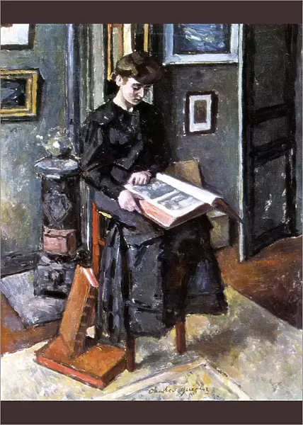 Younger Person Reading, 1906. Artist: Charles Guerin